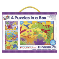 4 Puzzle v krabici - Dinosauři