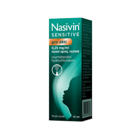 Nasivin Sensitive Děti 0.25mg/ml nas.spr.sol 10ml