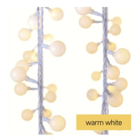 Vánoční osvětlení EMOS D5AW01 ZY2021T 40LED řetěz 4m velké kuličky teplá bílá s časovačem