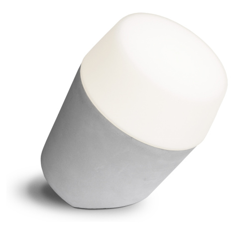 Sessak Designová stolní lampa Louhi - pr. 140 x 175 mm, 15 W, beton, šedá SE LOUPBE
