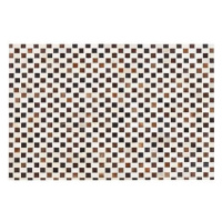Kožený koberec patchworkový 160 x 230 cm béžově hnědý KAYABEY, 222386