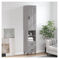 vidaXL Skříň highboard šedá sonoma 34,5 x 34 x 180 cm kompozitní dřevo