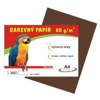 Barevný papír A4 80 g - 100 ks - hnědý