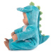 Panenka v kostýmu Dinosaurus Minikiss Croc Smoby modrý se zvukem polibku s měkkým tělíčkem od 12