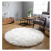 Flair Rugs koberce Kusový koberec Faux Fur Sheepskin Ivory kruh - 120x120 (průměr) kruh cm