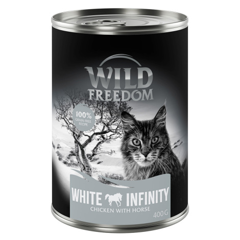 Výhodná balení Wild Freedom Adult 24 x 400 g - White Infinity - kuřecí a koňské