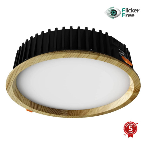 APLED-LED Podhledové RONDO WOODLINE LED/18W/230V 3000K pr. 26 cm borovice masiv 21274