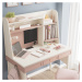 Velký nástavec na psací stůl beauty - béžová/růžová