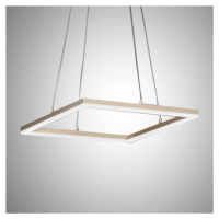 Fabas Luce LED závěsné světlo Bard, 42x42cm, matná zlatá