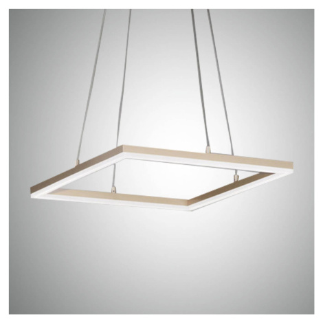 Fabas Luce LED závěsné světlo Bard, 42x42cm, matná zlatá