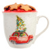 Altom Porcelánový hrnek Christmas car, 630 ml, červená