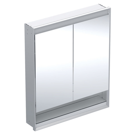 Geberit ONE - Zrcadlová skříňka s LED osvětlením, 750x900x150 mm, 2 dvířka, s nikou, vestavná, h