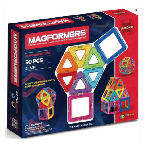 Magformers 30 (30 dílů 18 čtverečků, 12 trojúhelníků)