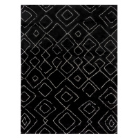 Flair Rugs koberce Kusový koberec Furber Imran Fur Berber Black/Ivory - 160x230 cm