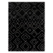 Flair Rugs koberce Kusový koberec Furber Imran Fur Berber Black/Ivory - 160x230 cm