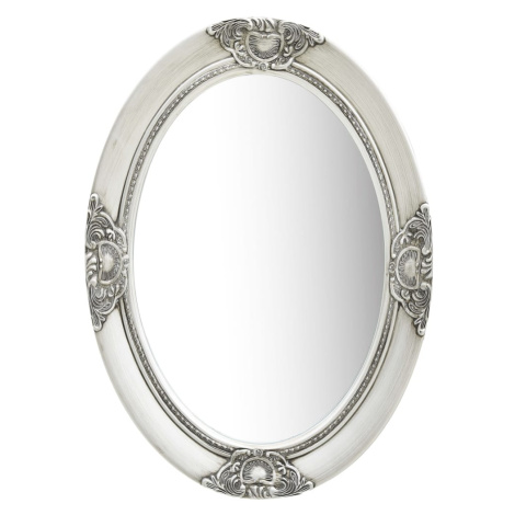 vidaXL Nástěnné zrcadlo barokní styl 50 x 70 cm stříbrné