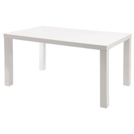 Jídelní stůl Leo, 160x80 cm, bílý lesk Asko