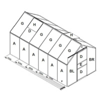 Náhradní prosklení pro skleník VITAVIA VENUS 6200 PC 6 mm LG3065