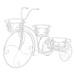 SHUMEE Stojan na květiny ve tvaru jízdního kola vintage styl kovový