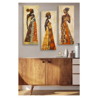 Wallity Sada obrazů AFRICAN WOMAN 70 x 50 cm 3 kusy
