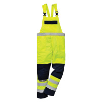 Multinormní laclové kalhoty Hi-Vis Portwest FR63, žlutá/navy