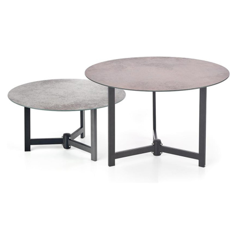 Konferenční stolek Twins popelavě šedá/hnědá BAUMAX