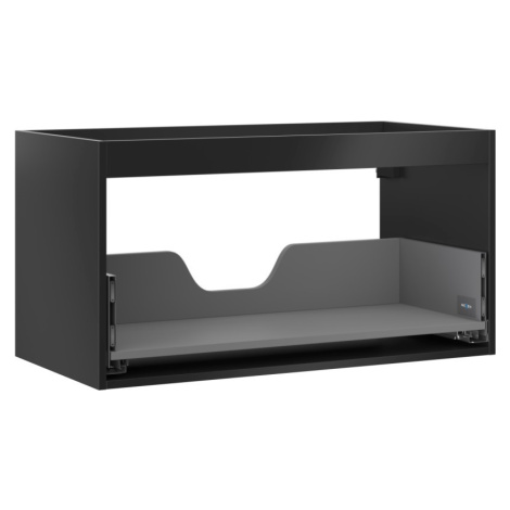 MEXEN Box-A skříňka pro umyvadlo 90, 1 šuplík, černá mat 91AX0-0900-470-1-71