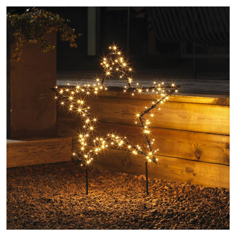 Konstsmide Christmas LED kovová hvězda, černá se zemními hroty Konstmide