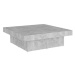 SHUMEE Konferenční stolek betonově šedý 90 × 90 × 28 cm dřevotříska, 806916