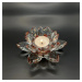 Křišťálové sklo - Svícen lotosový květ Exclusive, Červená