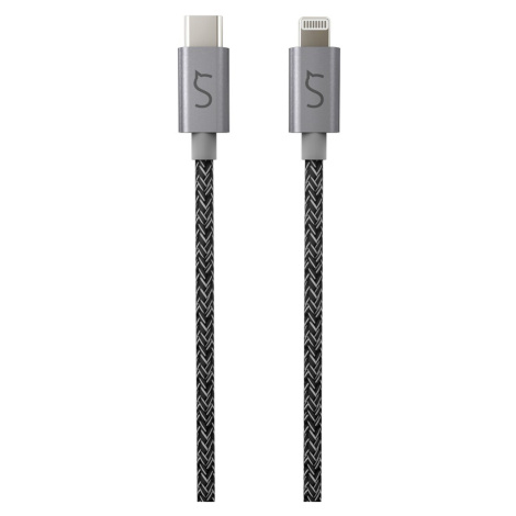 iWant certifikovaný pletený USB-C - Lightning kabel 1,8m vesmírně šedý (2.gen)