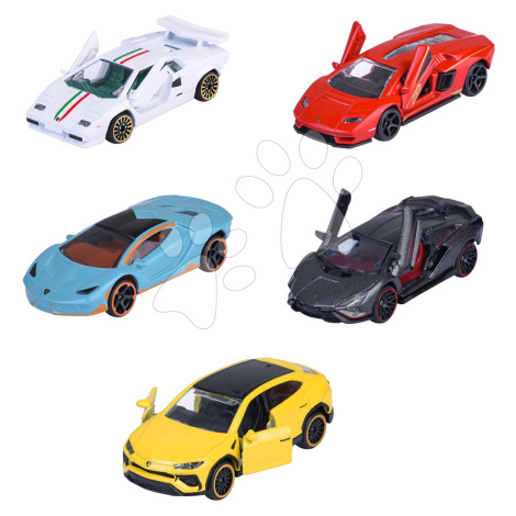 Autíčka Lamborghini Majorette kovová 5 druhů v dárkovém boxu délka 7,5 cm 1:64