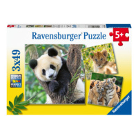 Puzzle Panda, tygr a lev 3x49 dílků