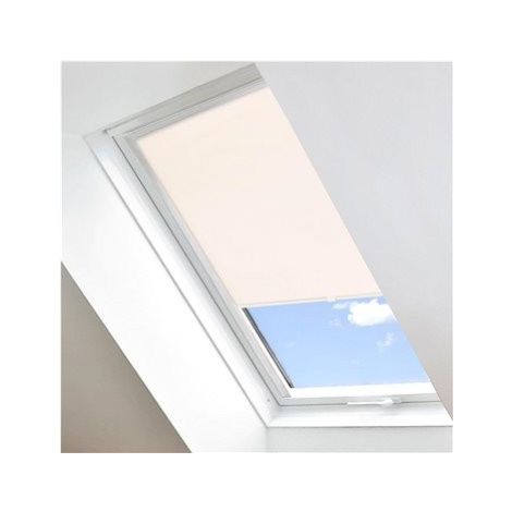 FOA Roleta Látková na střešní okna, Krémová, LS 101, Bílý profil, š 60,5 cm, v 100,5 cm