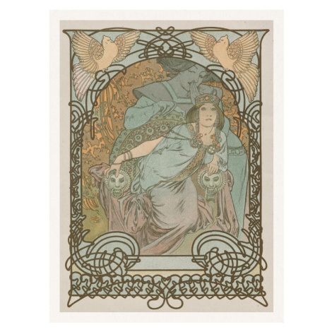 Obrazová reprodukce The Princess of Tripoli (Beautiful Art Nouveau Portrait) - Alfons / Alphonse