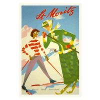 Obrazová reprodukce Vintage Travel Poster (Ski Season / Snow), 26.7 × 40 cm