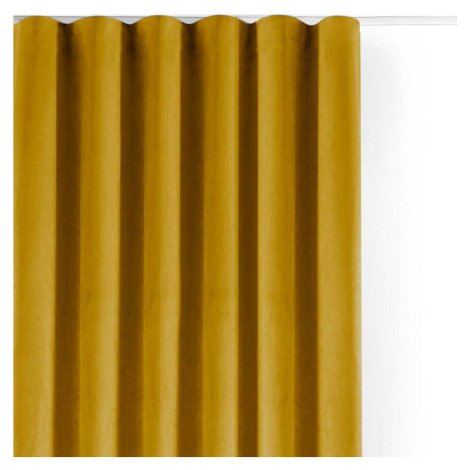 Sametový dimout závěs v hořčicové barvě 265x300 cm Velto – Filumi