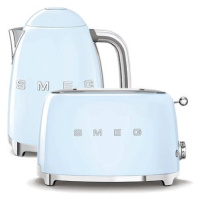 SMEG 50's Retro Style Konvice 1,7l pastelově modrá + topinkovač 2x2 pastelově modrý 950W