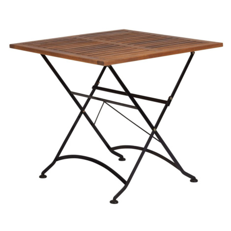 PARKLIFE Skládací stůl 80 x 80 cm - černá/hnědá