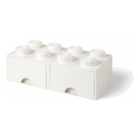 LEGO® úložný box 8 - se zásuvkami bílá 250 x 500 x 180 mm