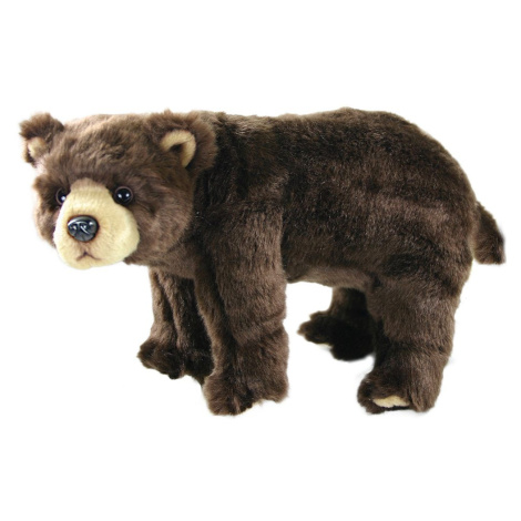 RAPPA Plyšový medvěd  hnědý stojící 40 cm ECO-FRIENDLY