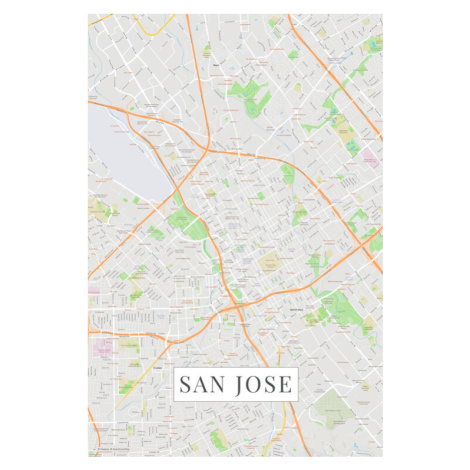 Mapa San Jose color, POSTERS, (26.7 x 40 cm)