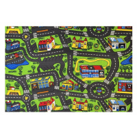 Dětský hrací koberec rally-city life - 133 x 165 cm