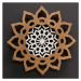 Dekorace dřevěná mandala s vkladem přírodní 20cm