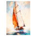 Ilustrace Yacht racing sport, Justyna Jaszke, 30 × 40 cm