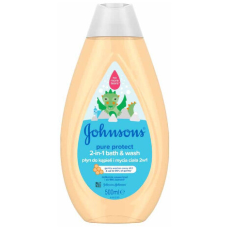 JOHNSONS Pure Protect Koupel a mycí gel 2v1 500ml JOHNSON'S