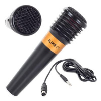 Verk Karaoke mikrofon černý s propojovacím kabelem