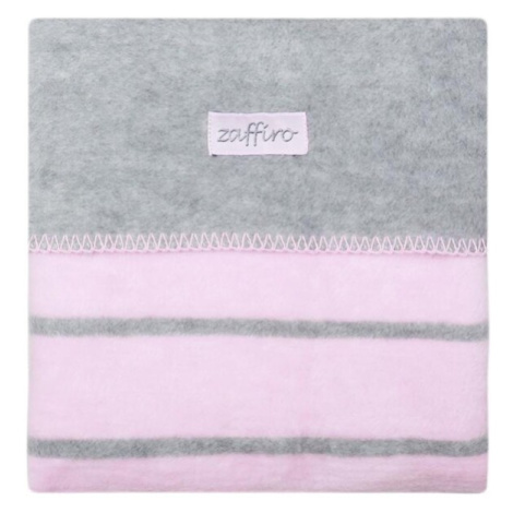 WOMAR - Dětská bavlněná deka 75x100 šedo-růžová