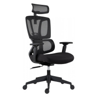 Kancelářská ergonomická židle FAMORA — černá, nosnost 130 kg