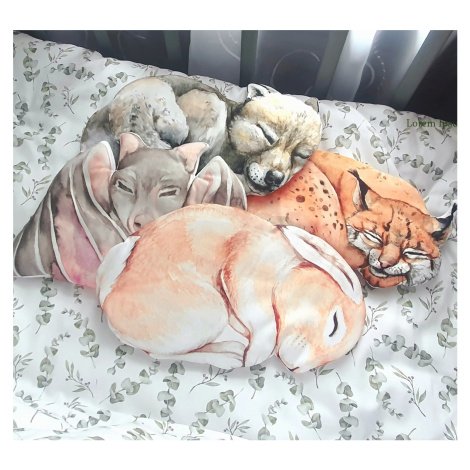 Babysteps Roztomilý dětský dekorační polštářek KRÁLÍČEK Zvolte rozměr: Klasický 35 x 21 cm